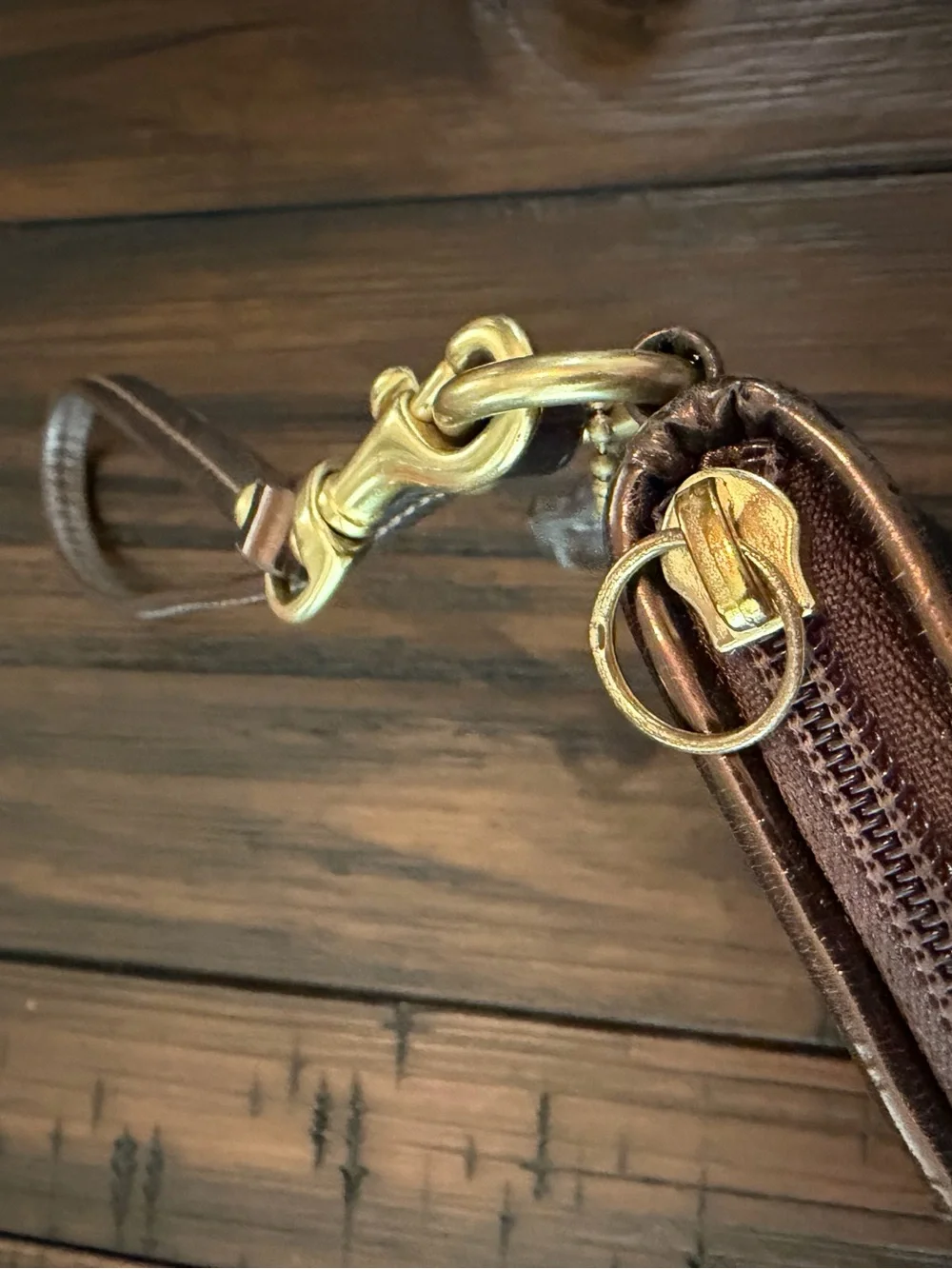 Coach Bronze Madison Wristlet Purse